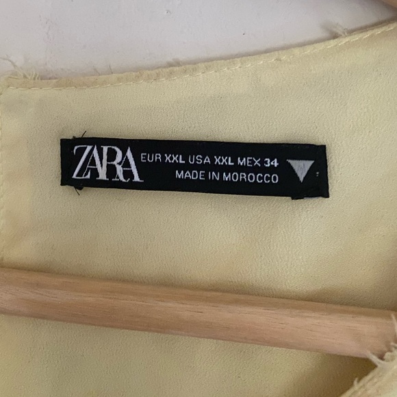 Blogger Favorite Zara Loose Fitting Textures Yellow Max Dress size XXL - Picture 4 of 8